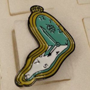 Salvador Dali Melting Clock Lapel Pin